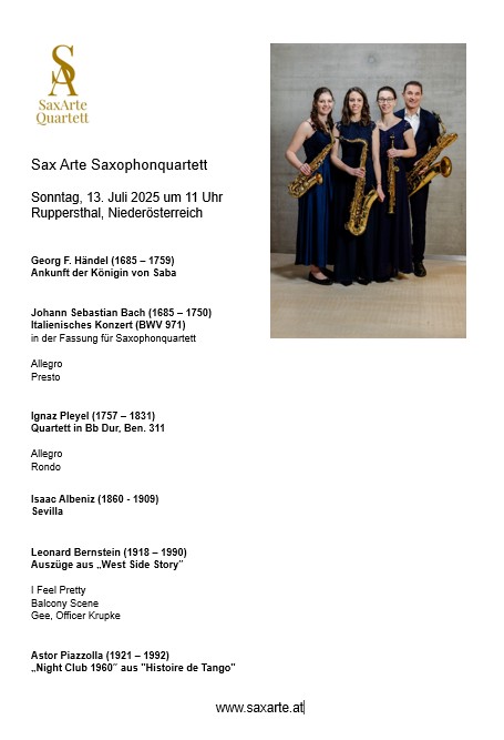 Sax Arte Programm