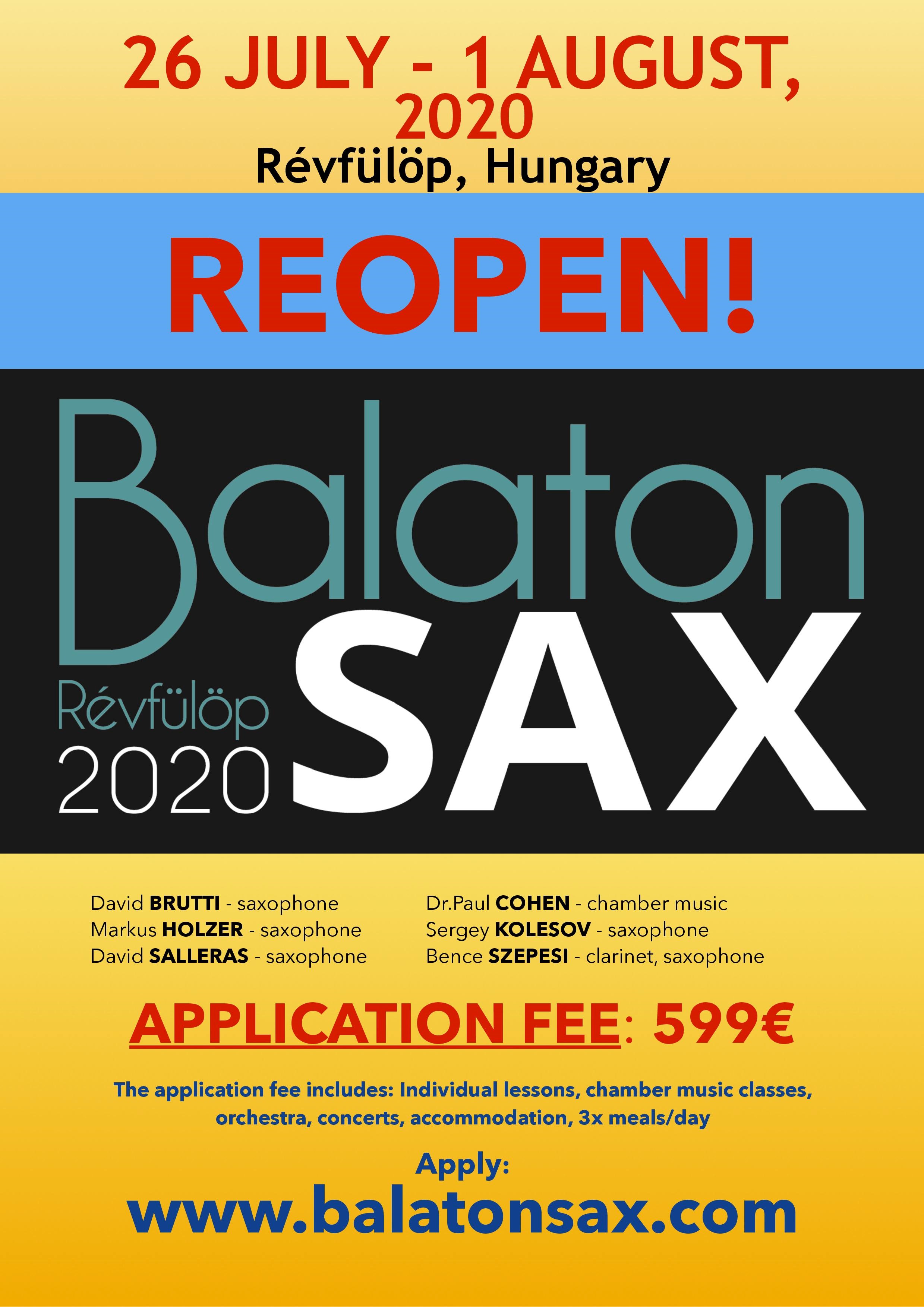 Balatonsax reopen